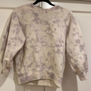 XS AGOLDE Tie Dye Sweatshirt with Balloon Sleeves